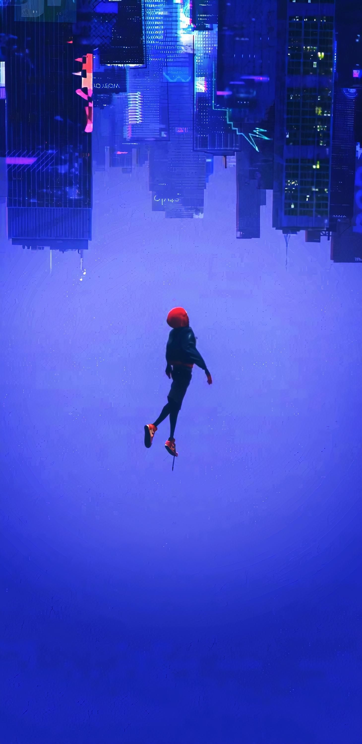1460x3000 Miles Morales Leap Of Faith Wallpaper