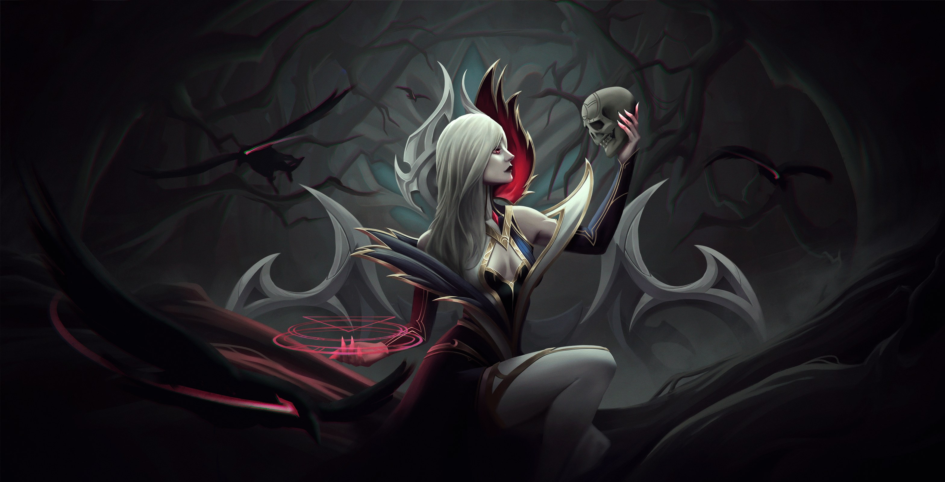 3137x1600 Hey guys! I just finished this Coven Morgana fanart, and thought it would be cool to share it with you! I really love this skinline, and planning to do some other coven
