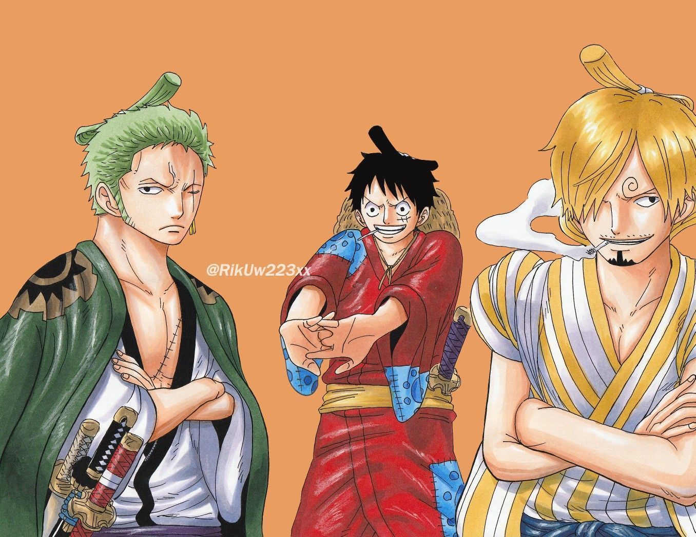 1356x1048 Sanji Wano Wallpaper