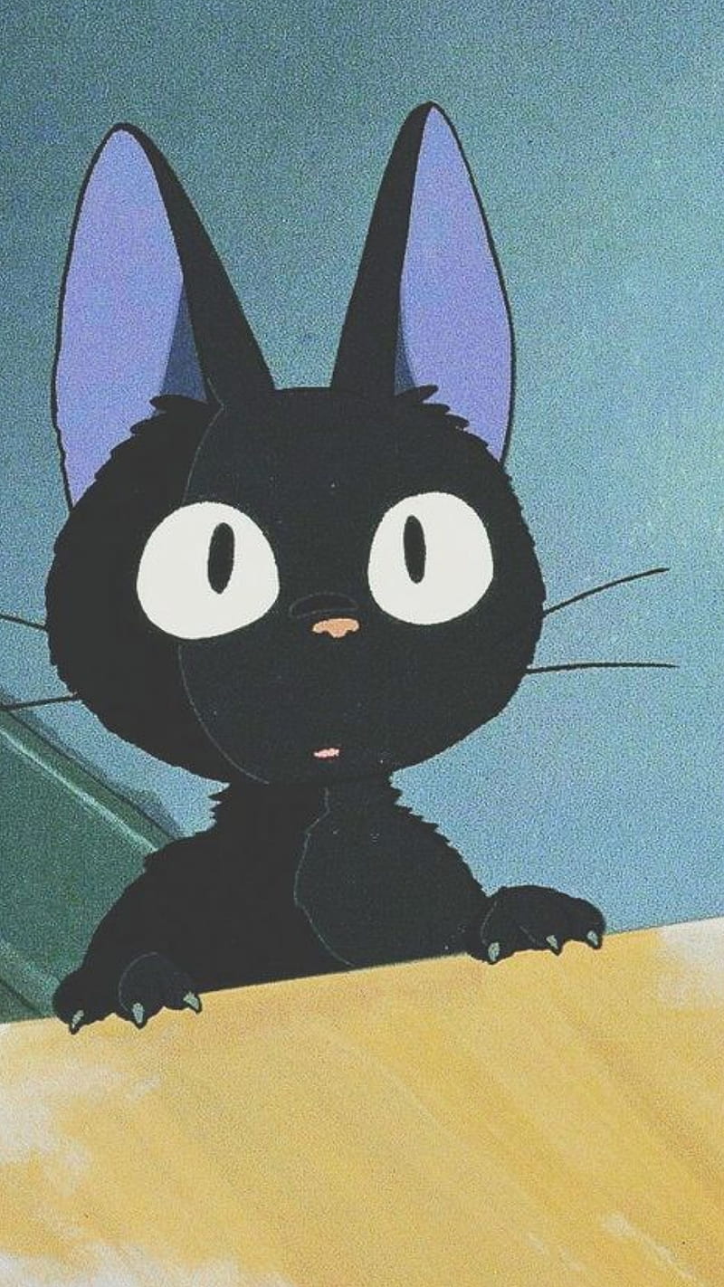 800x1422 Ghibli Studio, anime, black, cat, cats, japan, japanese, magic, HD phone wallpaper