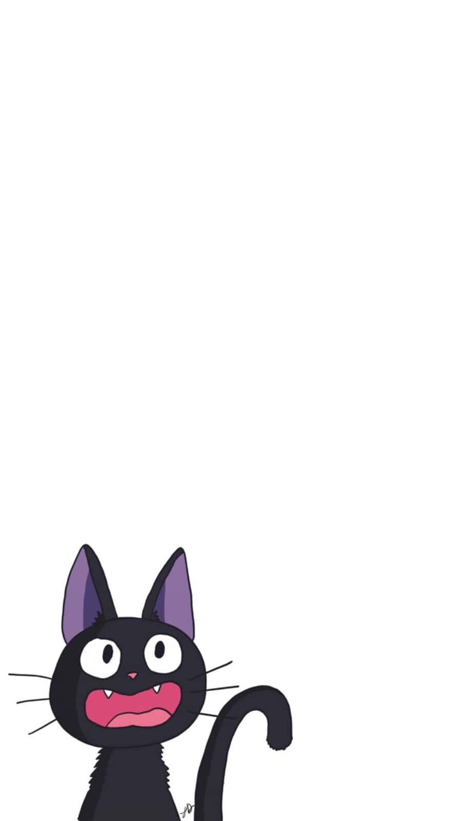 900x1600 Download Jiji Cat Charming Studio Ghibli Companion Wallpaper