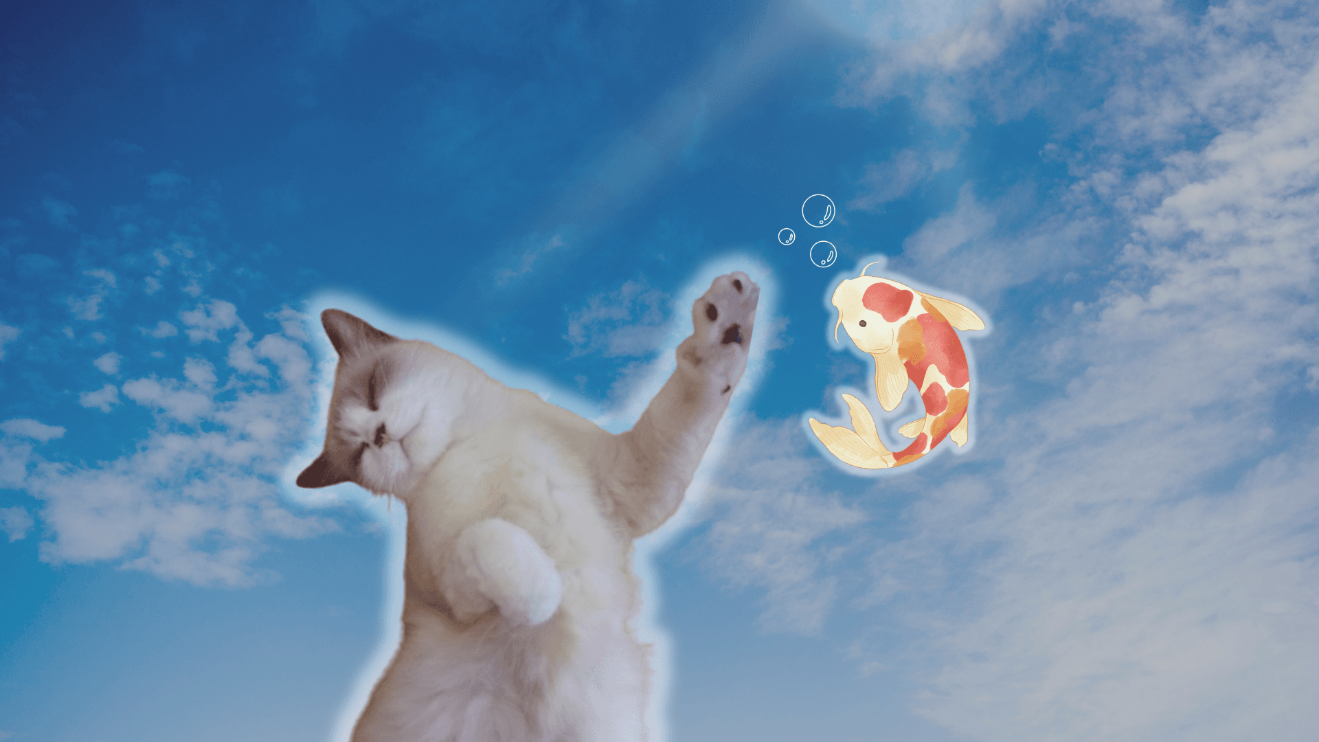 1920x1080 Ghibli Inspired Cat Desktop Wallpaper