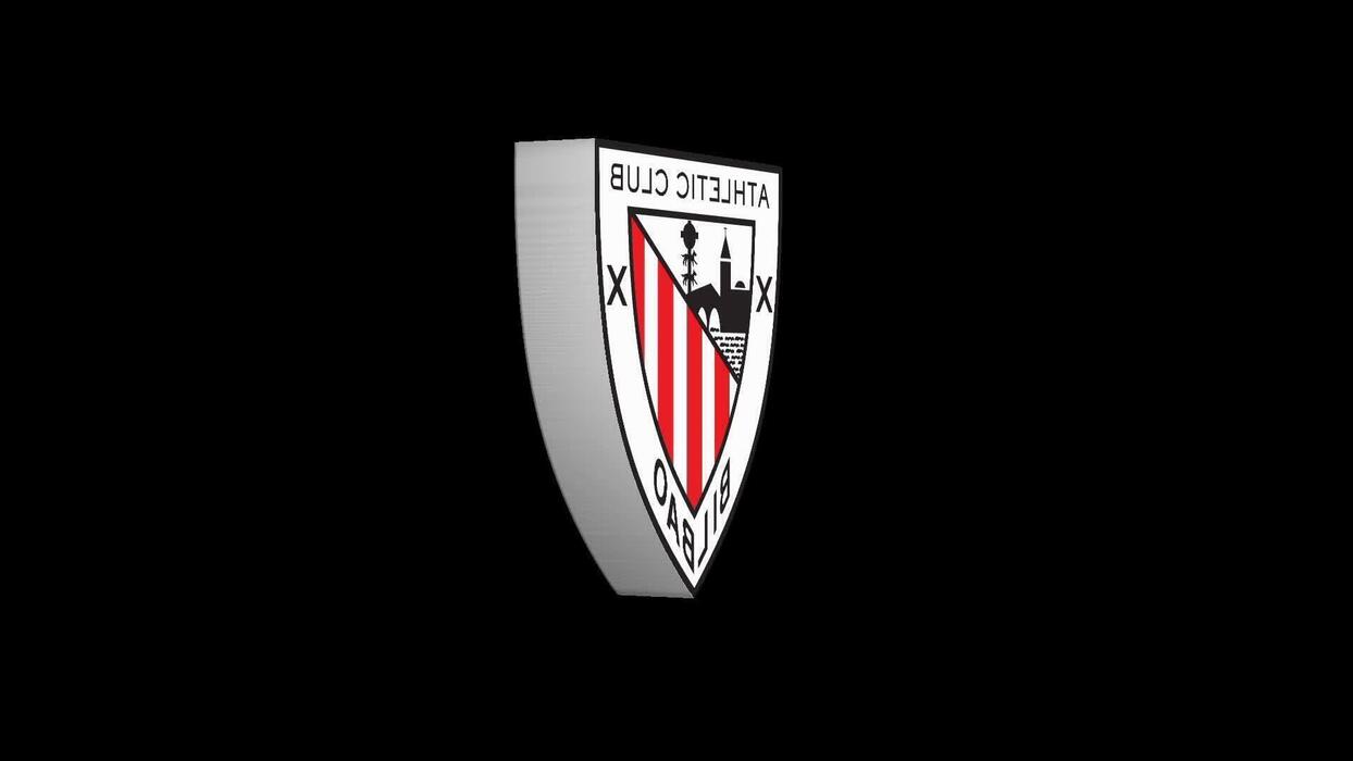 1244x700 Editable 3D Athletic Bilbao Logo Popup Overlay for Stock and Social Media Content