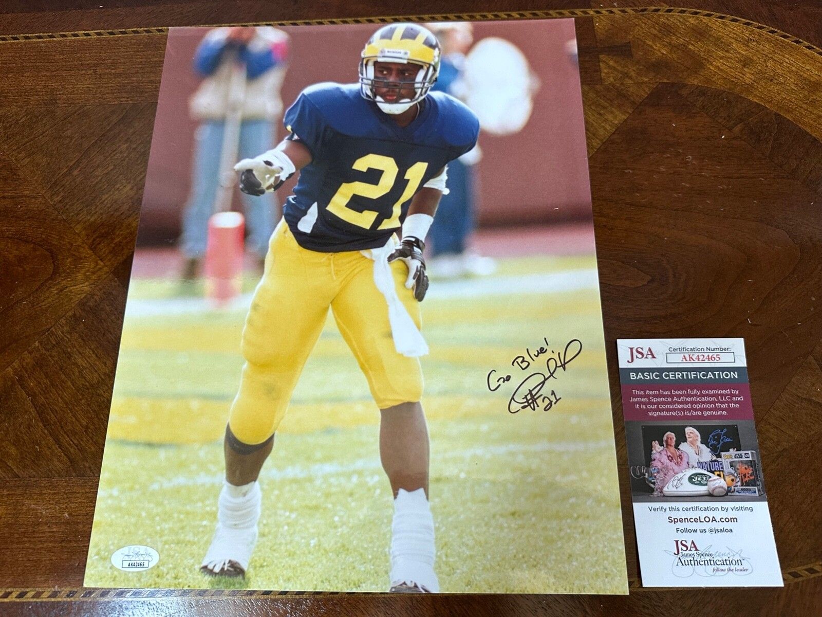 1600x1200 Desmond Howard Autographed Signed Michigan Wolverines 11x14 Glossy Photo- JSA- COA