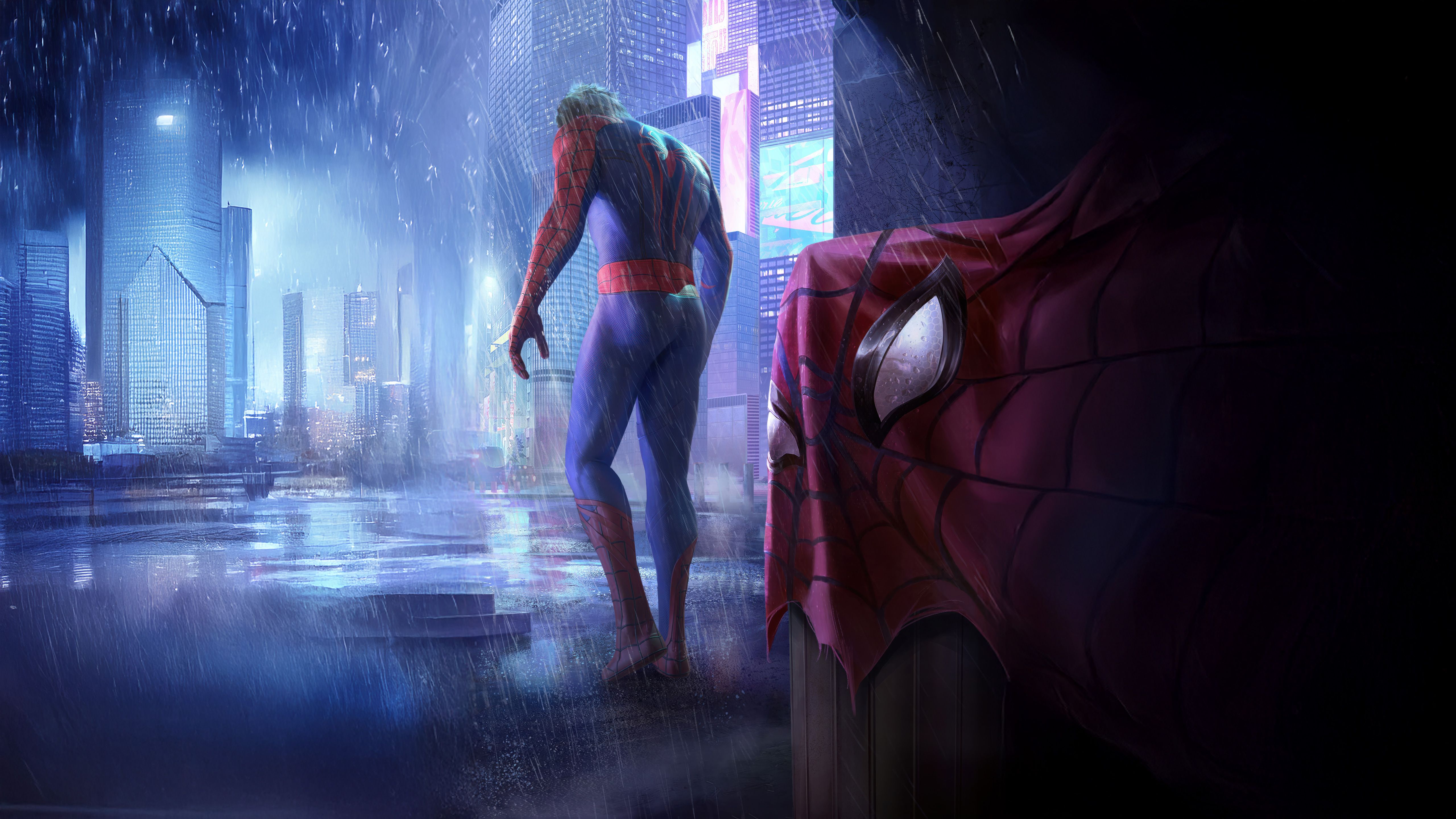 5120x2880 Spiderman Mask Off Walking Alone In Rain Wallpaper, HD Superheroes Wallpaper, 4k Wallpaper, Image, Background, Photos and Picture