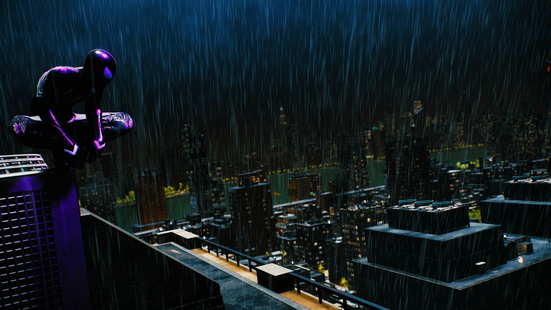 1920x1080 Spider Man In The Rain By Spooky98x2160