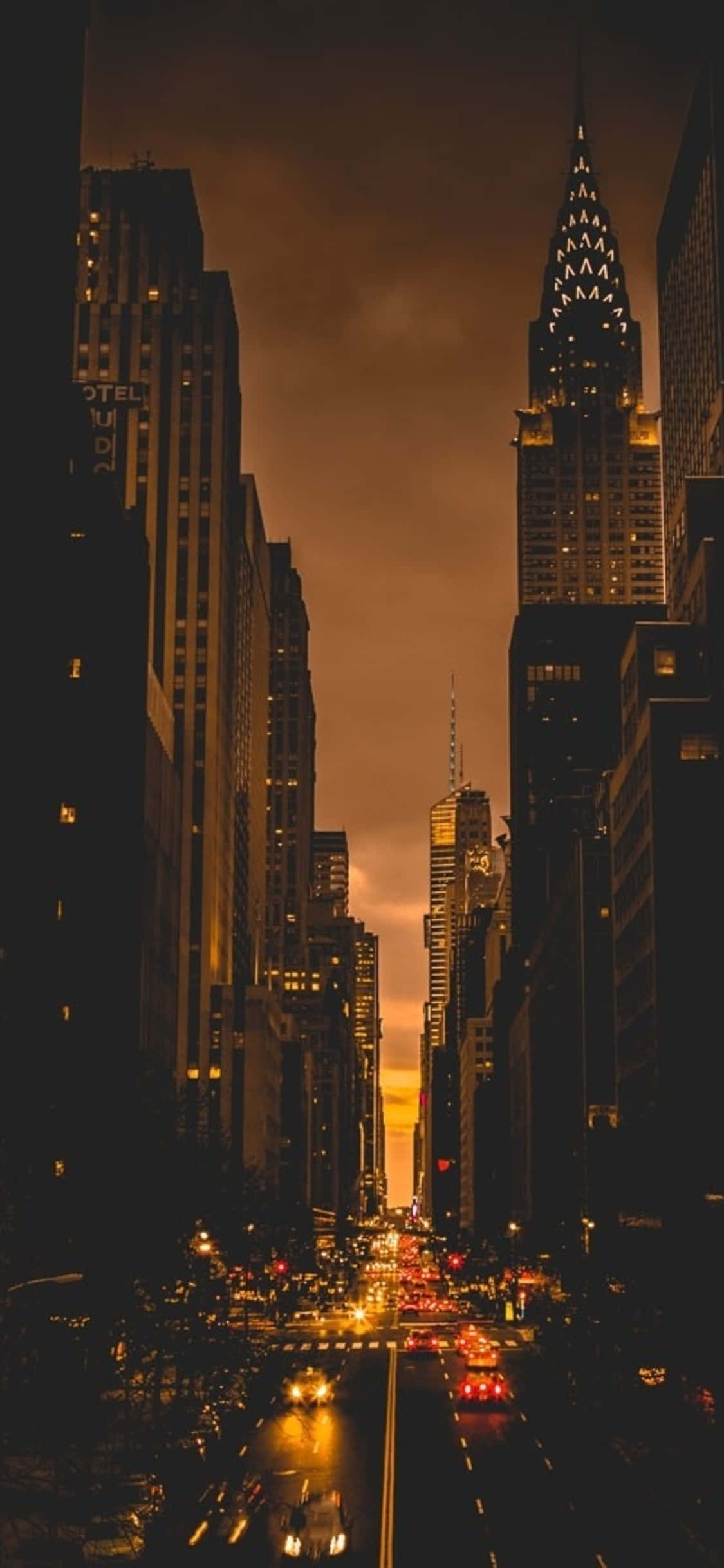 1125x2436 Download iPhone X Ny City Evening Aesthetic Background