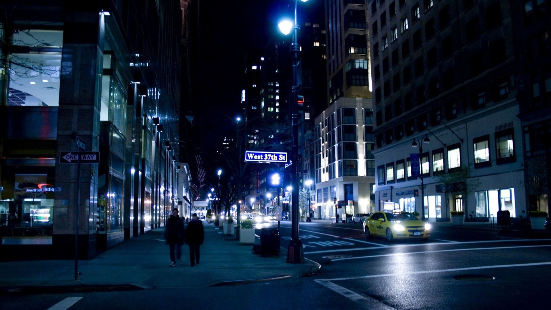 1920x1080 Nyc Night Street New York City Photography HD Wallpaper