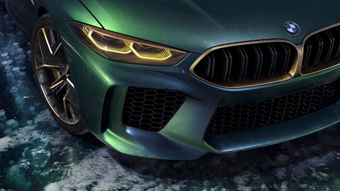 1366x768 Bmw Concept M8 Gran Coupe Headlights Wallpaper, HD Cars Wallpaper, 4k Wallpaper, Image, Background, Photos and Picture