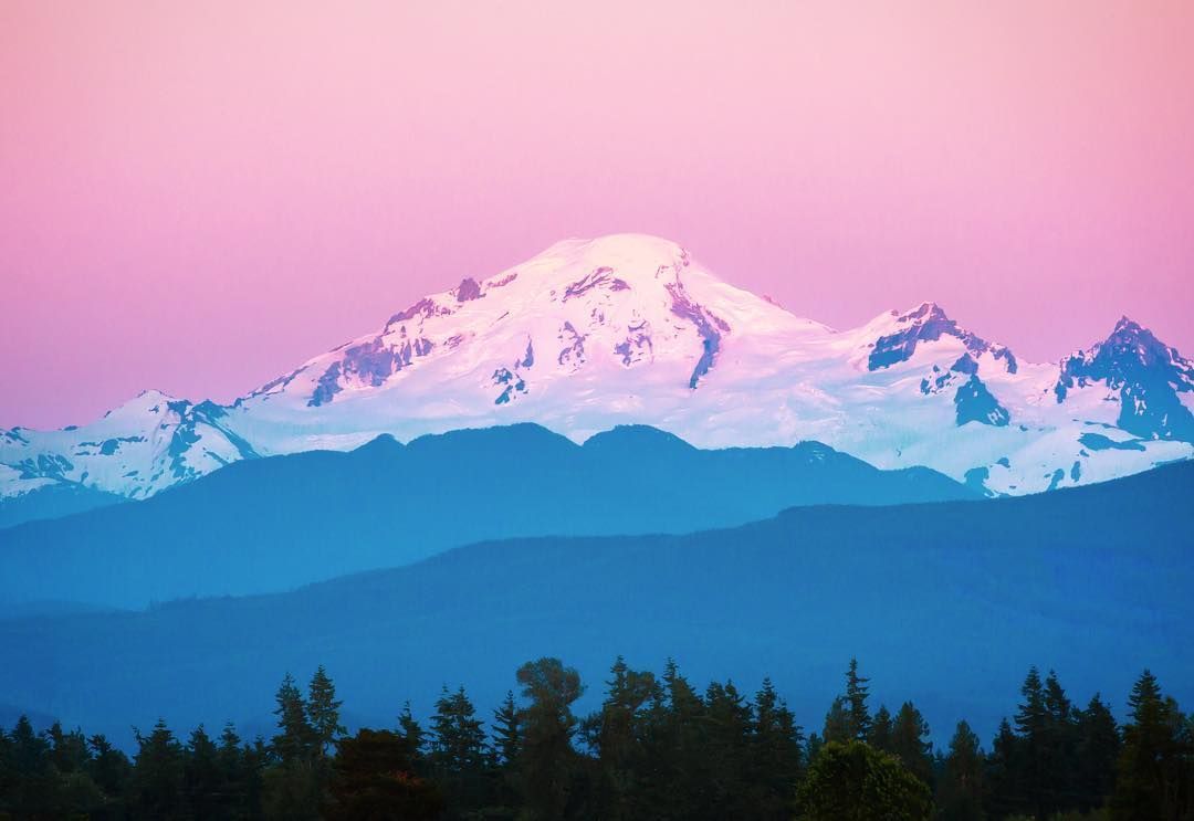 1080x743 Mt. Baker Sunset Wallpaper