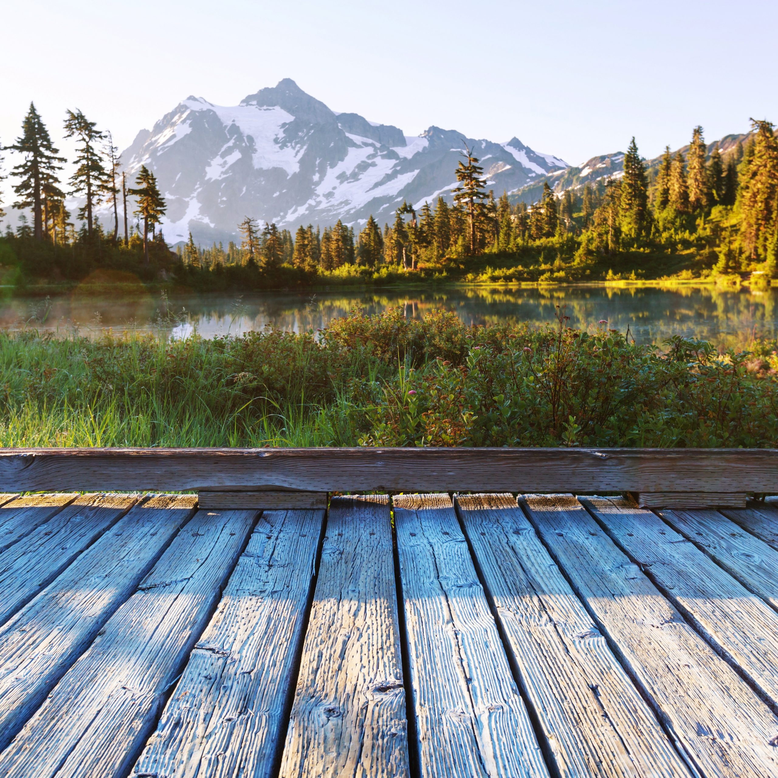 2560x2560 Picture Lake Mt. Baker. Whatcom County