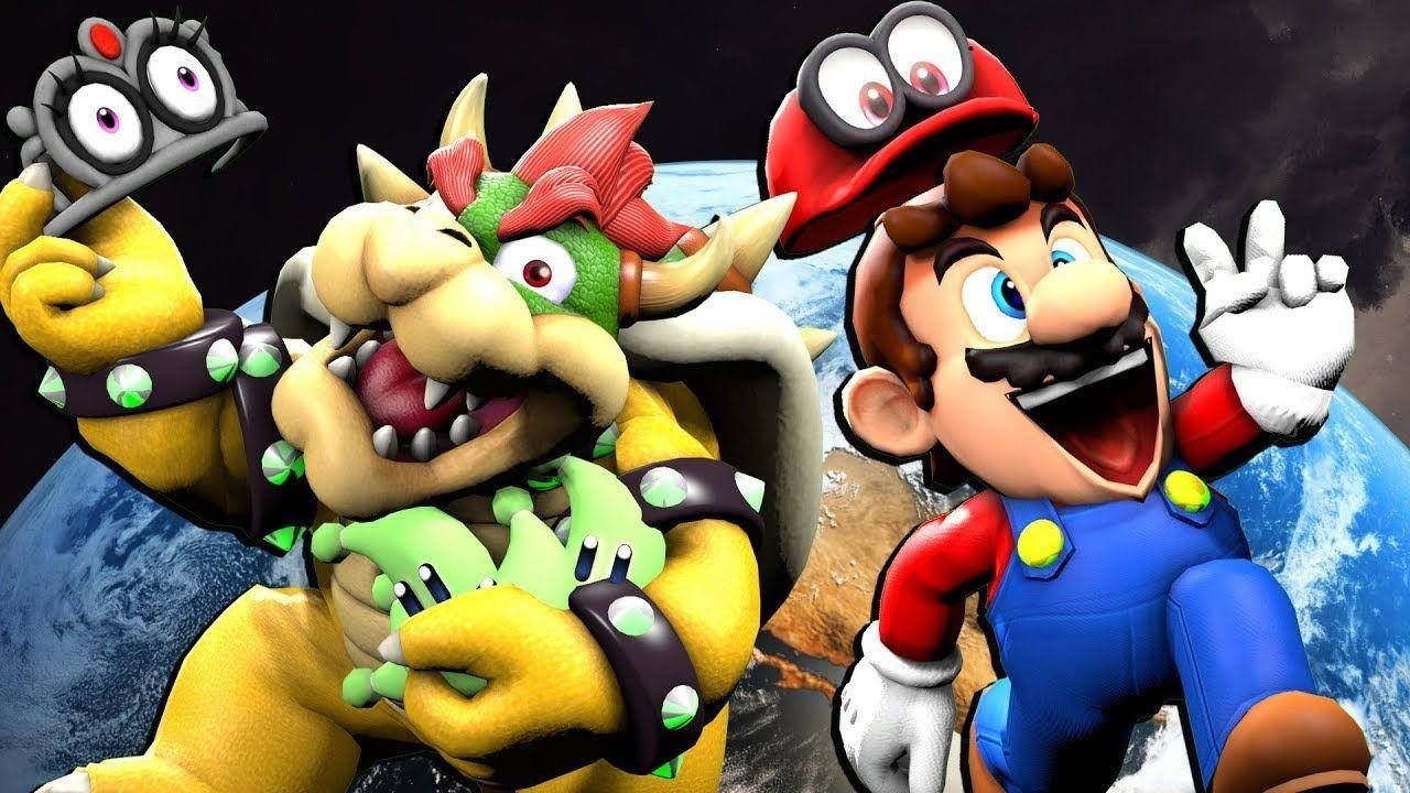 1280x720 Download SMG4 Mario And Bowser Being Goofy Wallpaper