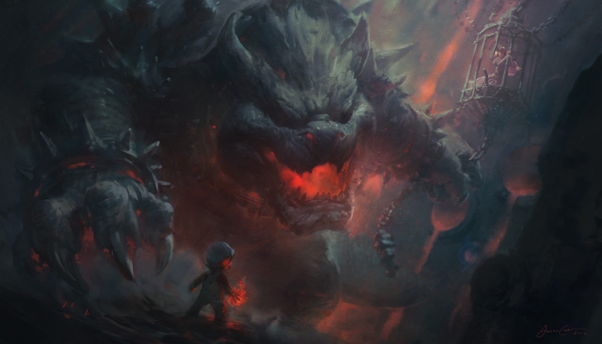 1920x1097 Dragon digital wallpaper, Nintendo, bowser, Super Mario, video games HD wallpaper