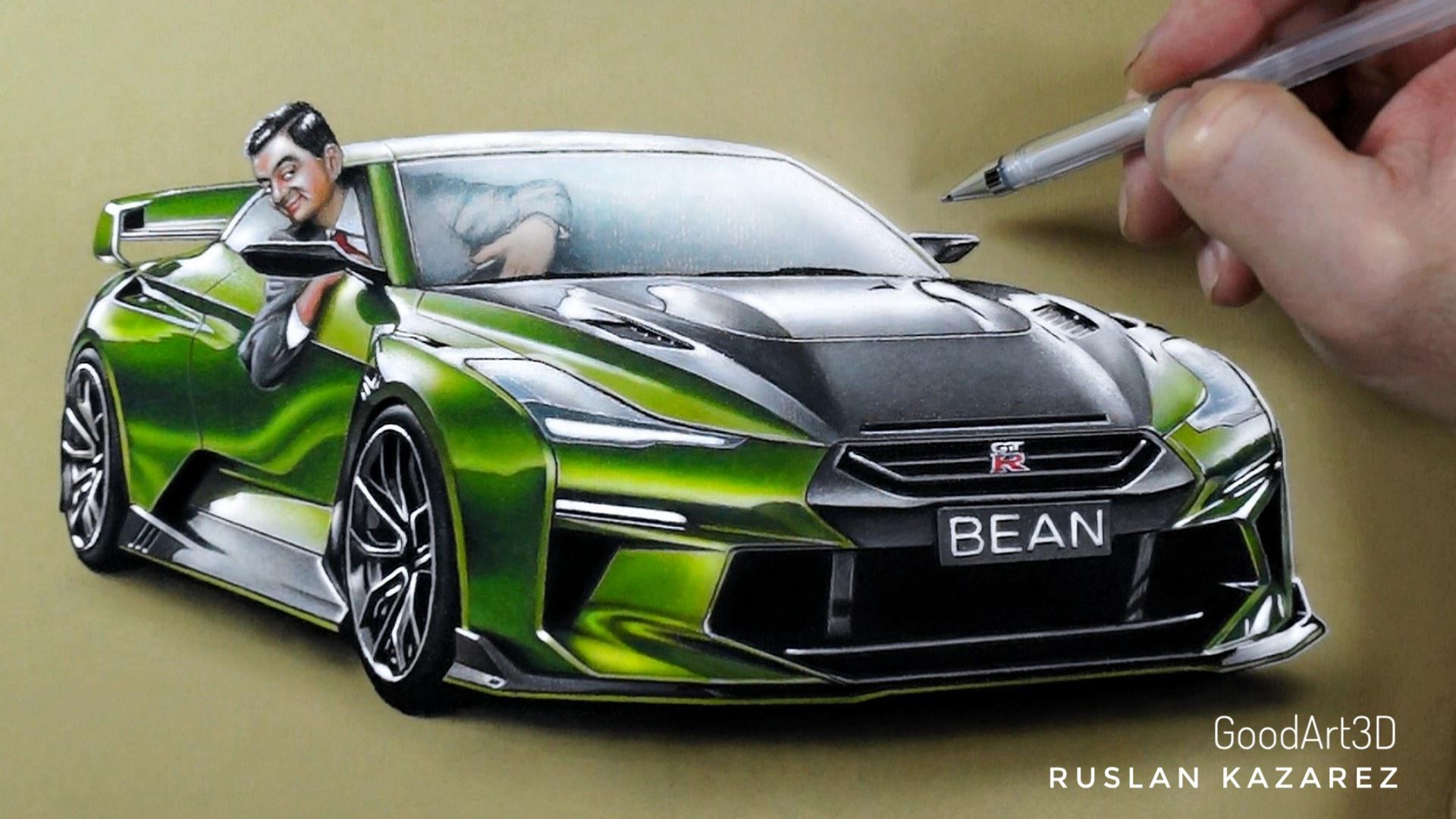 1920x1080 GTR R36 DRAWING, 18 hours of work, please rate