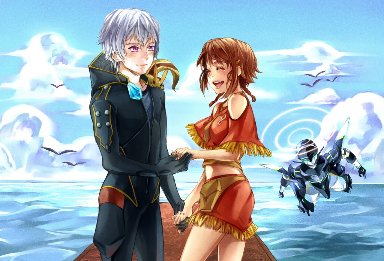 1280x869 Couple anime character wallpaper, manga, Suisei no Gargantia, Amy (Suisei no Gargantia), Ledo HD wallpaper
