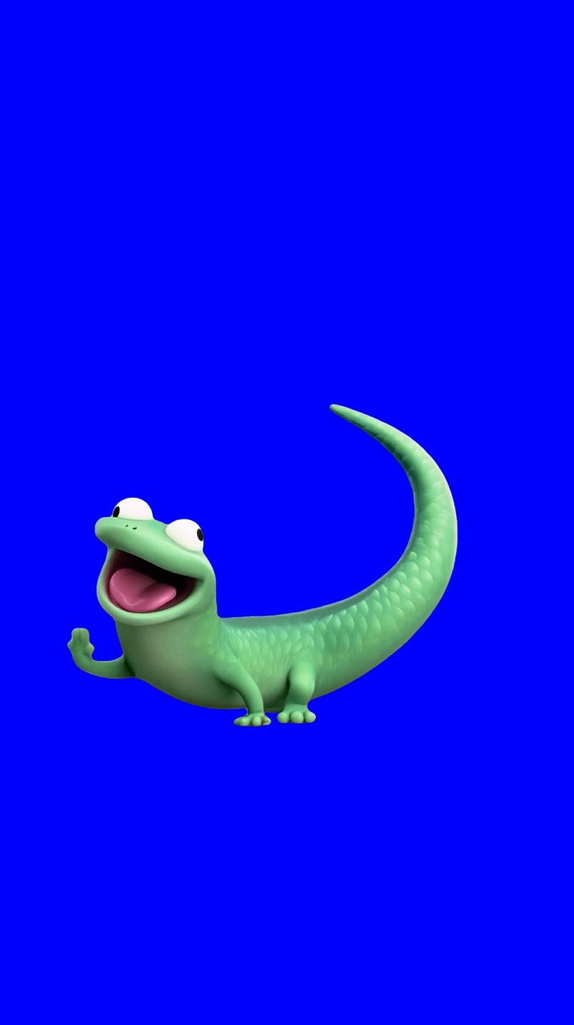 804x1435 Tom the Lizard Walking meme Screen (Green Screen)