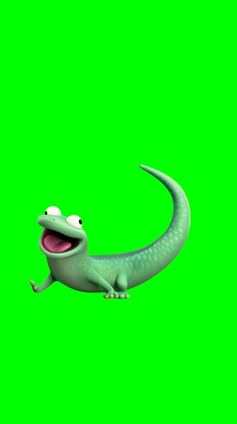 805x1435 Tom the Lizard Walking meme (Green Screen)