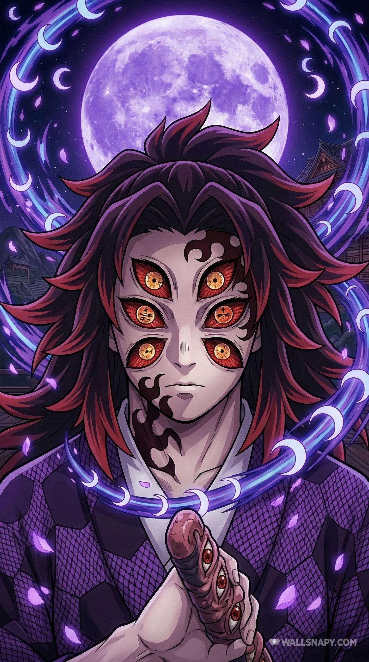 1536x2752 Kokushibo upper moon one demon slayer portrait 4k wallpaper