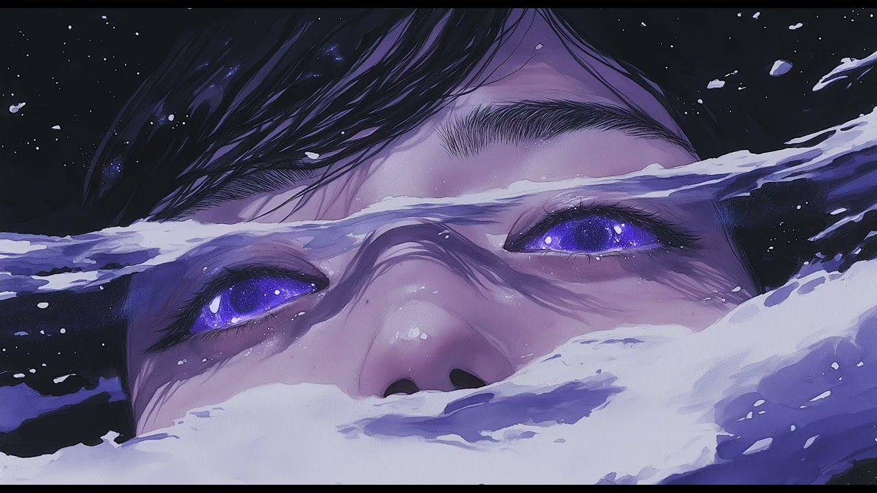 1280x720 Yessir purple eyes floating galaxy