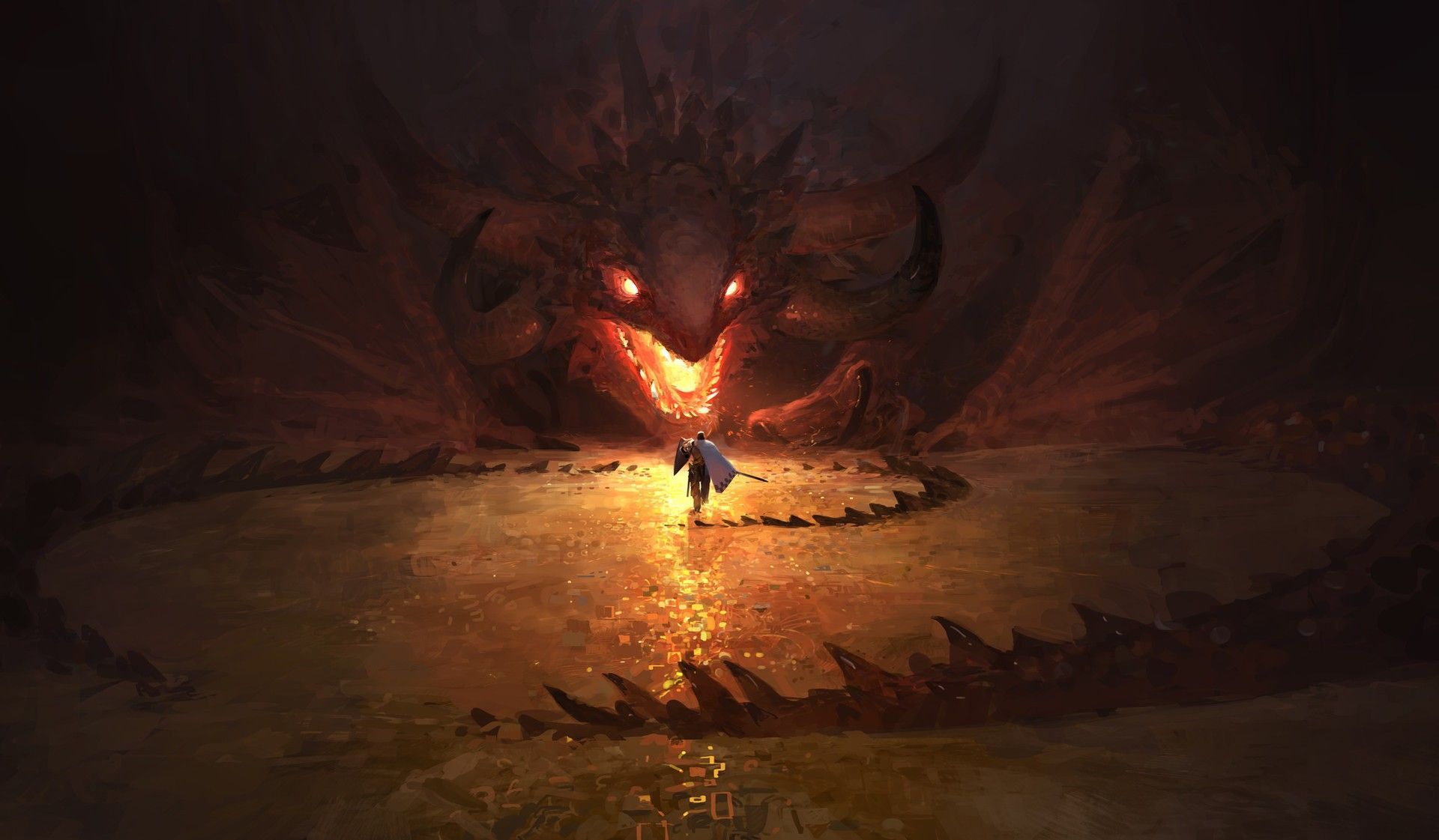 1920x1121 Dragon Cave Wallpaper