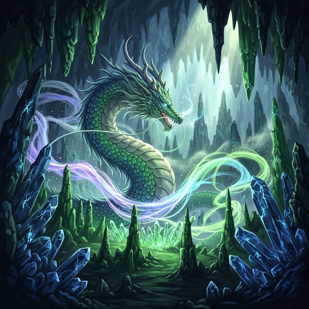 1024x1024 Download Mystic Cave Dragon Image, Mystical, Cave