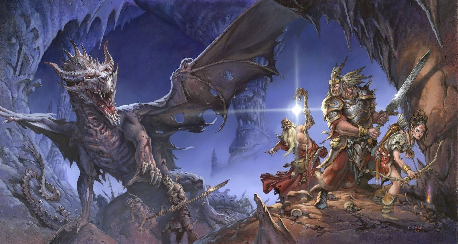 1600x855 Download Forge Your Own Path in the Dungeons And Dragons Cave Adventure Wallpaper