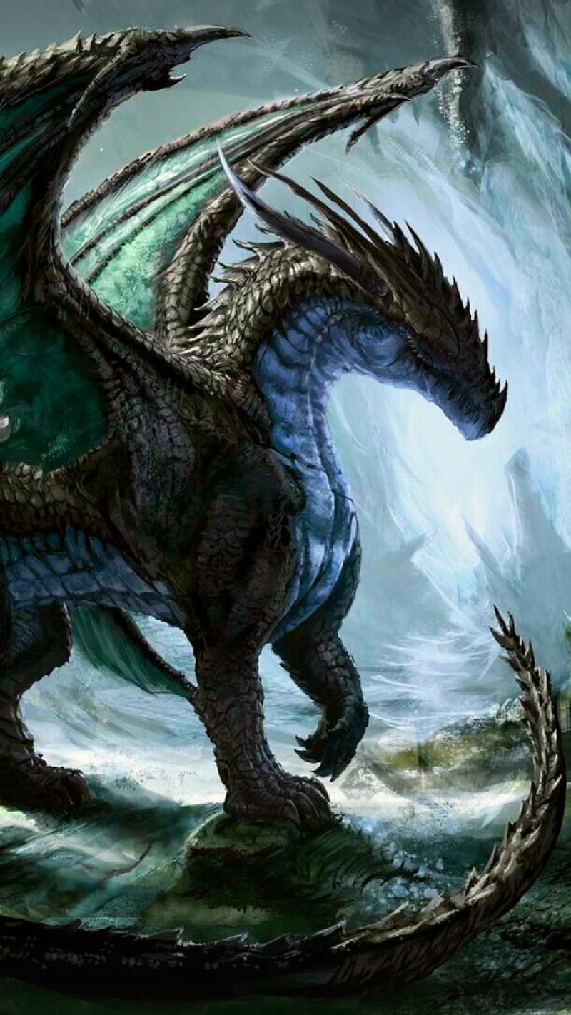 800x1422 Dragon Beast, cave, giant, HD phone wallpaper