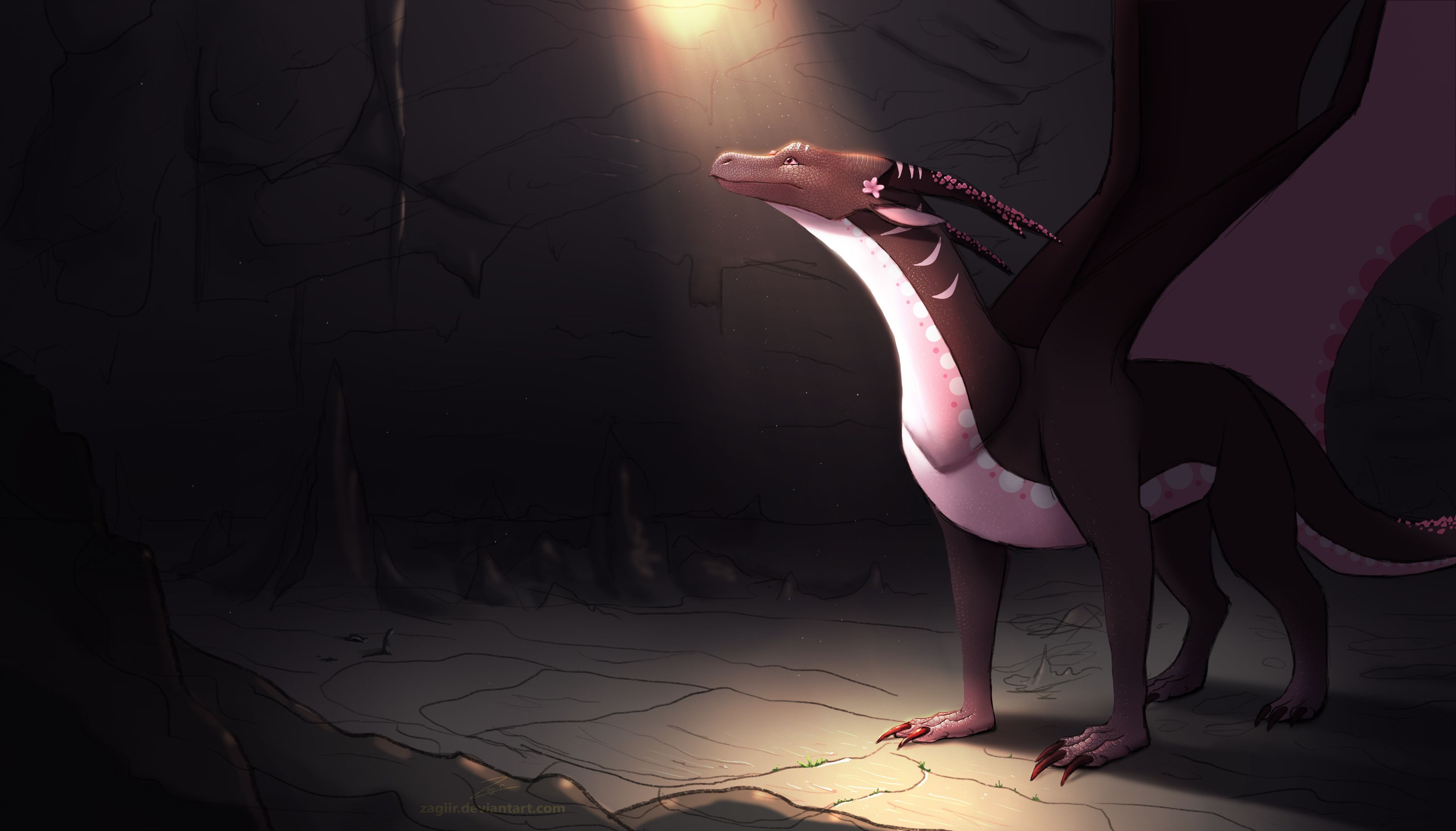 3239x1851 Trapeed Dragon In Cave Accidental Light 4k Wallpaper, HD Artist Wallpaper, 4k Wallpaper, Image, Background, Photos and Picture