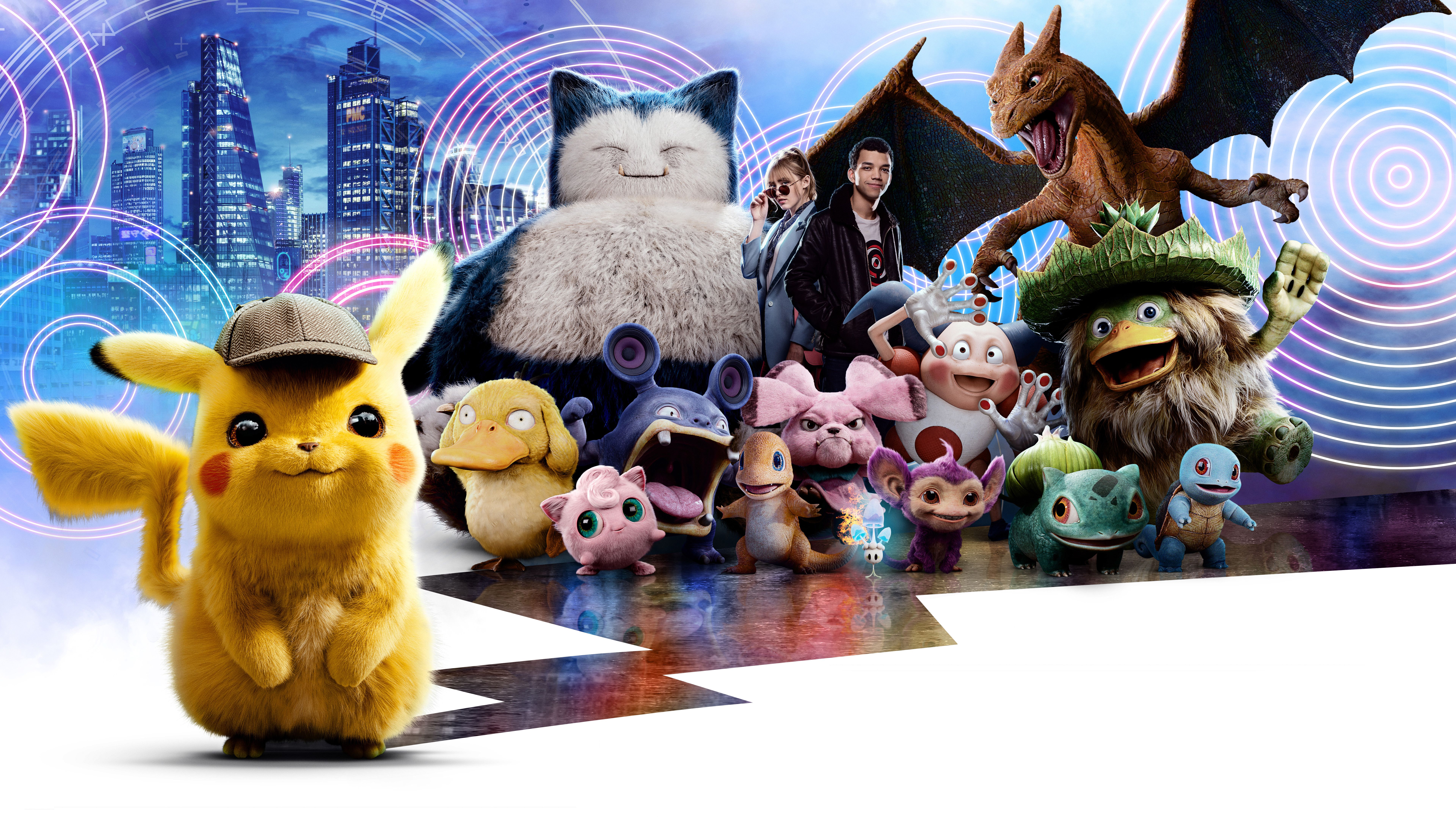 7680x4320 Pokemon: Detective Pikachu All Pokemons 8K 4K Wallpaper HD