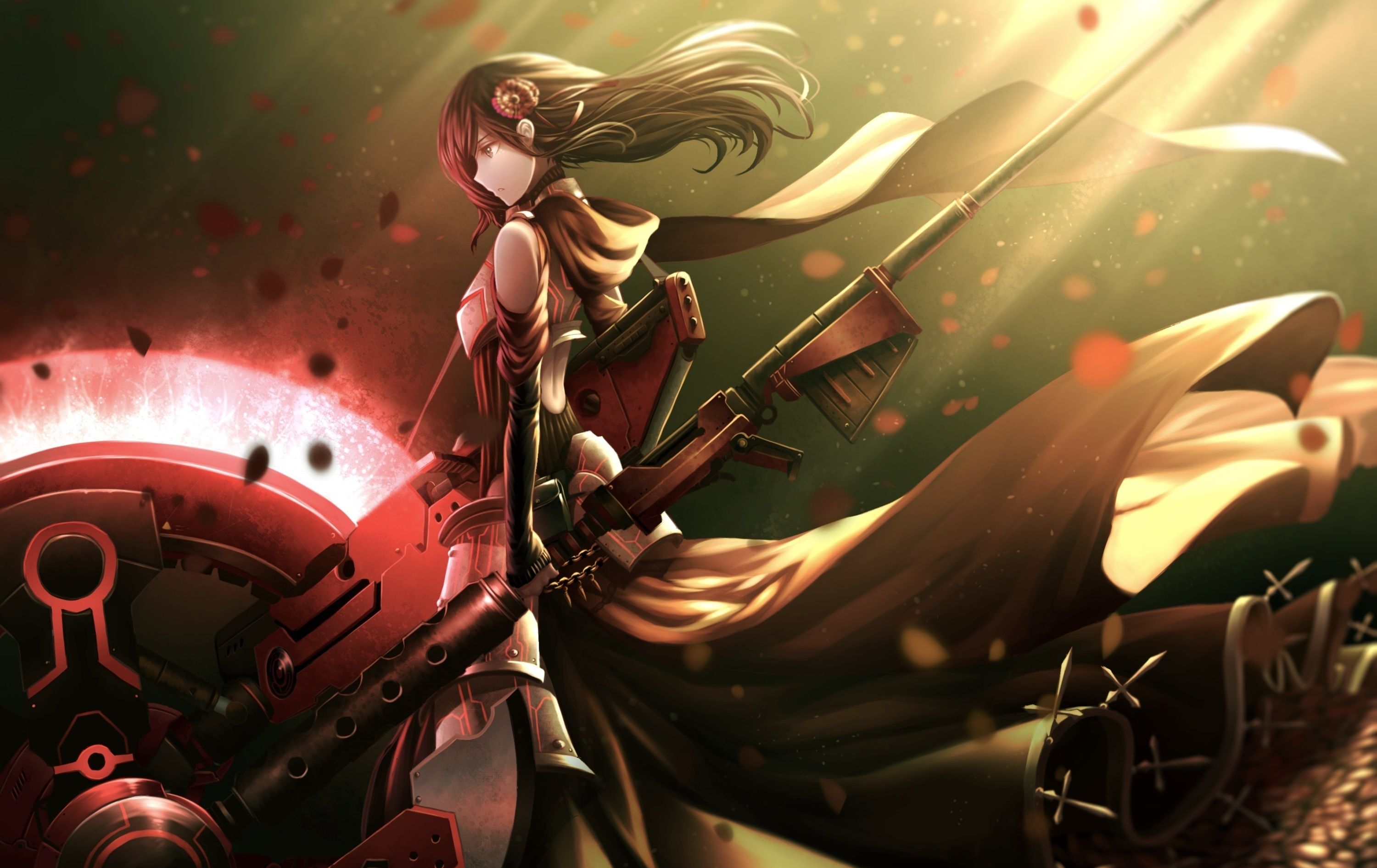 3000x1891 Ruby Rose Art Wallpaper Girl, Weapons, Anime, Petals, Art, RWBY, Ruby Rose, Dishwasher1910 For Mobile And Desktop, Section аниме, Resolution 3000x1891 Download
