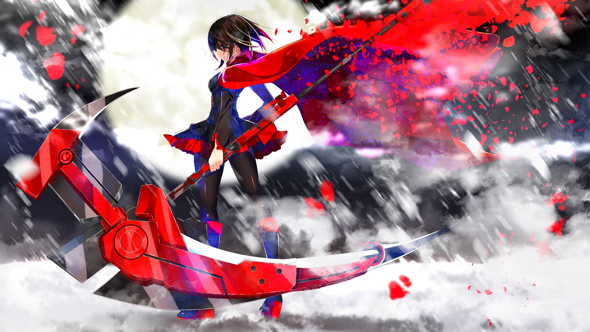 1920x1080 Ruby Rose HD Wallpaper RWBY Anime Art