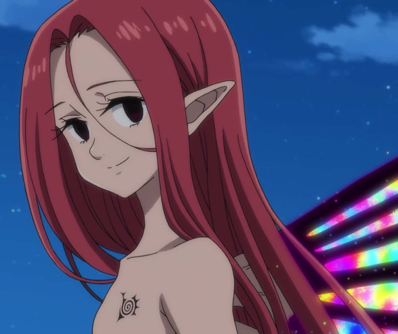 1287x1080 Download A powerful moment as Gloxinia, the fairy king of the Seven Deadly Sins, fully unleashes his power. Wallpaper