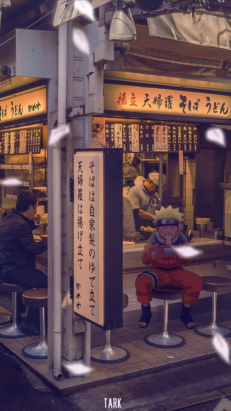 800x1423 Naruto, food, ichiraku, japan, kakashi, konoha, ramen, shop, street, HD phone wallpaper