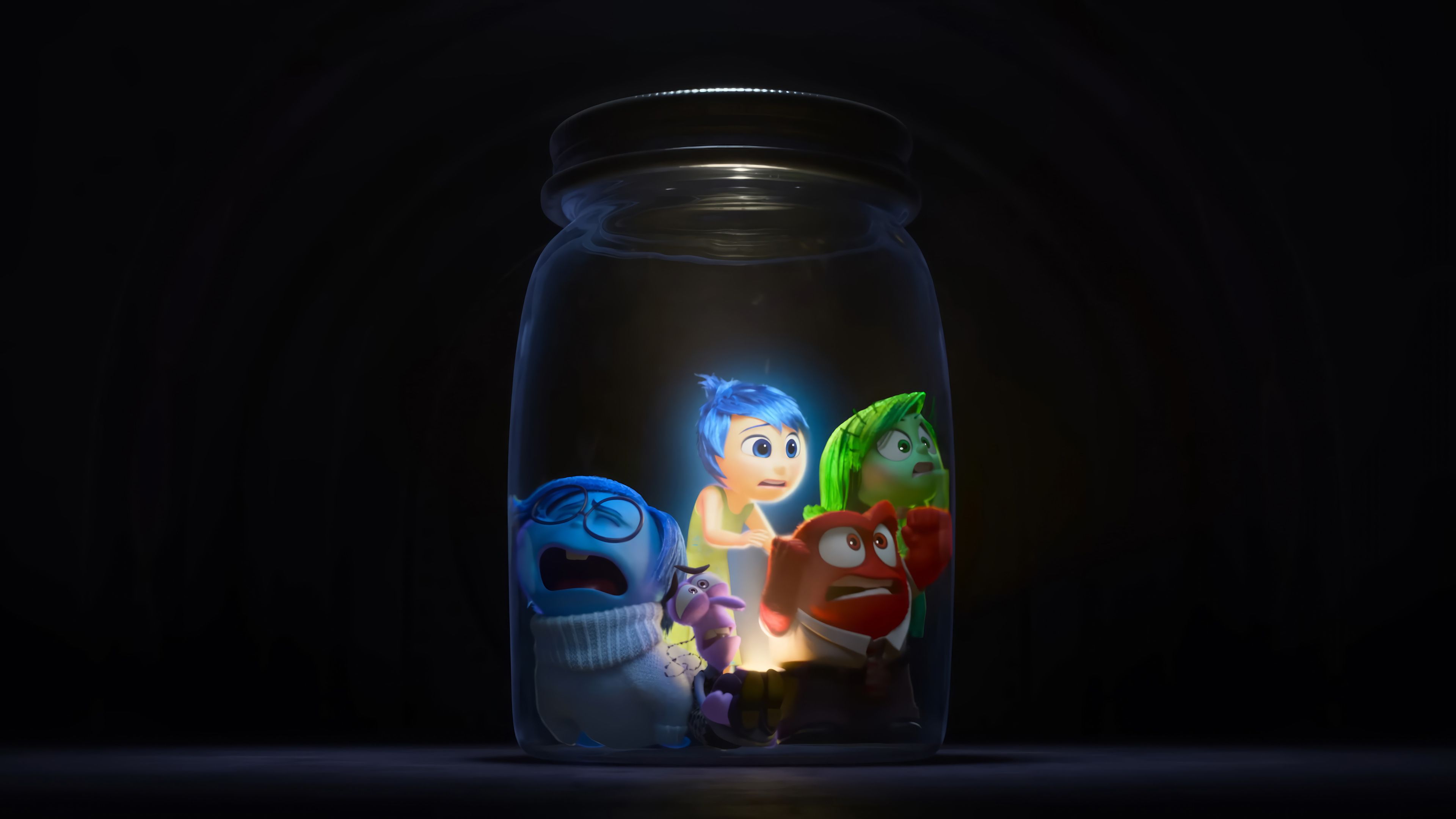 3840x2160 Inside Out 2 Sadness Fear Anger Joy Disgust Wallpaper 4K HD PC o
