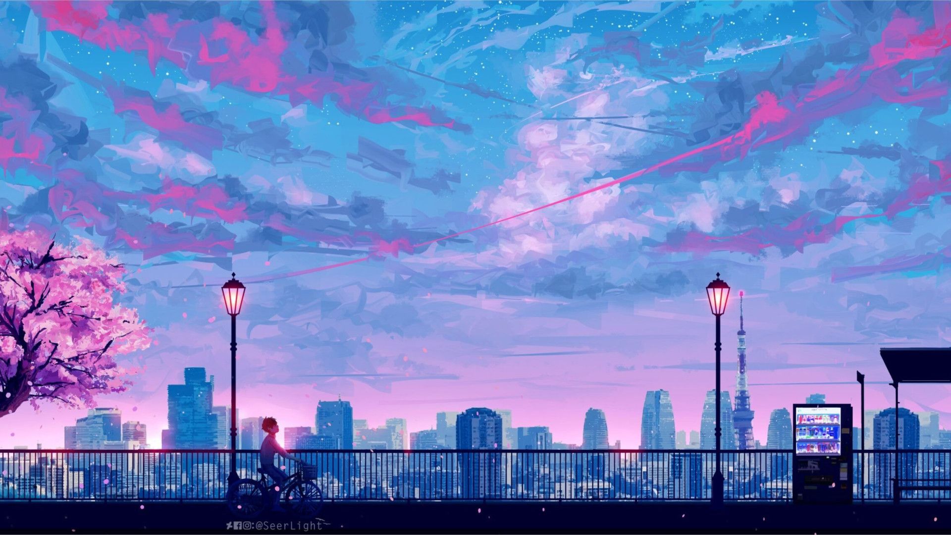 1920x1080 Anime Landscape HD Wallpaper 105806