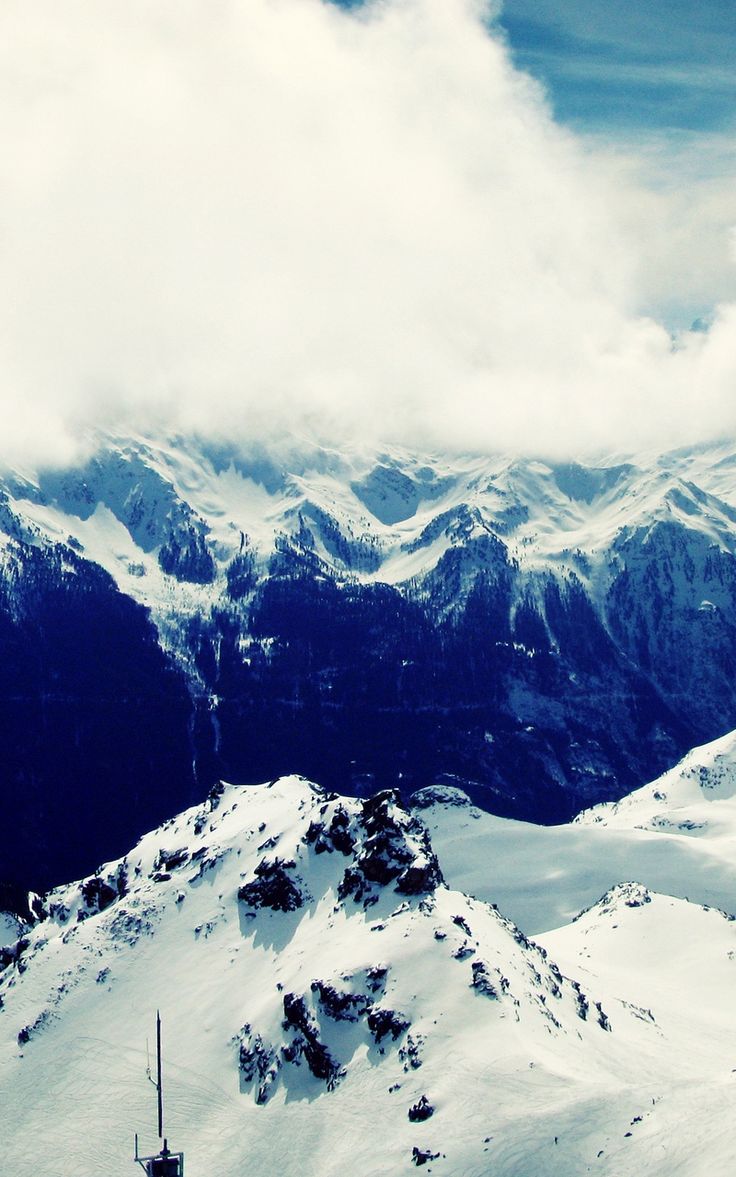 736x1177 Wallpaper france summit snow val thorens mountains