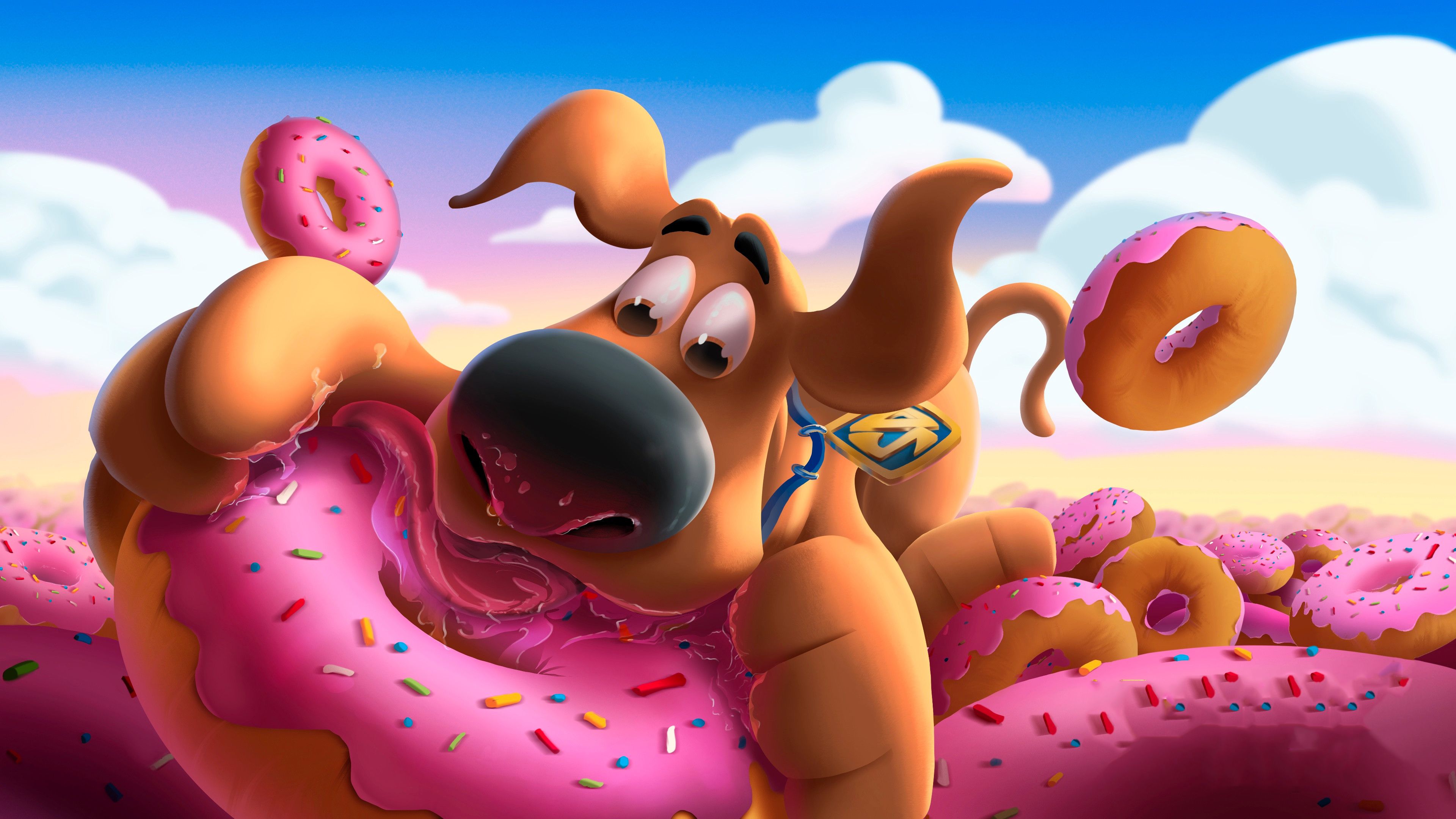 3840x2160 Download Doughnut Scooby Doo Movie Scoob! 4k Ultra HD Wallpaper By Star Academyx2160