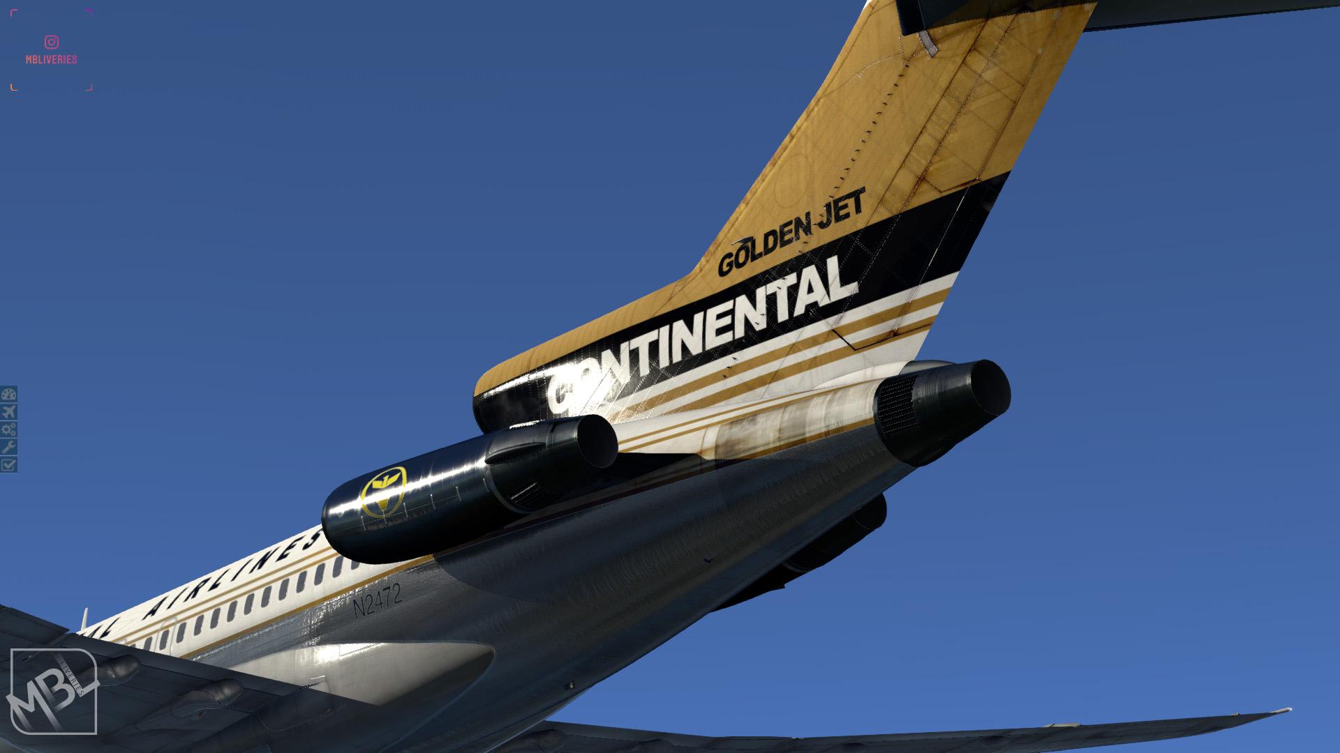 1920x1080 Continental (Golden Jet) 727 100 FlyJSim Skins Plane.Org Forum