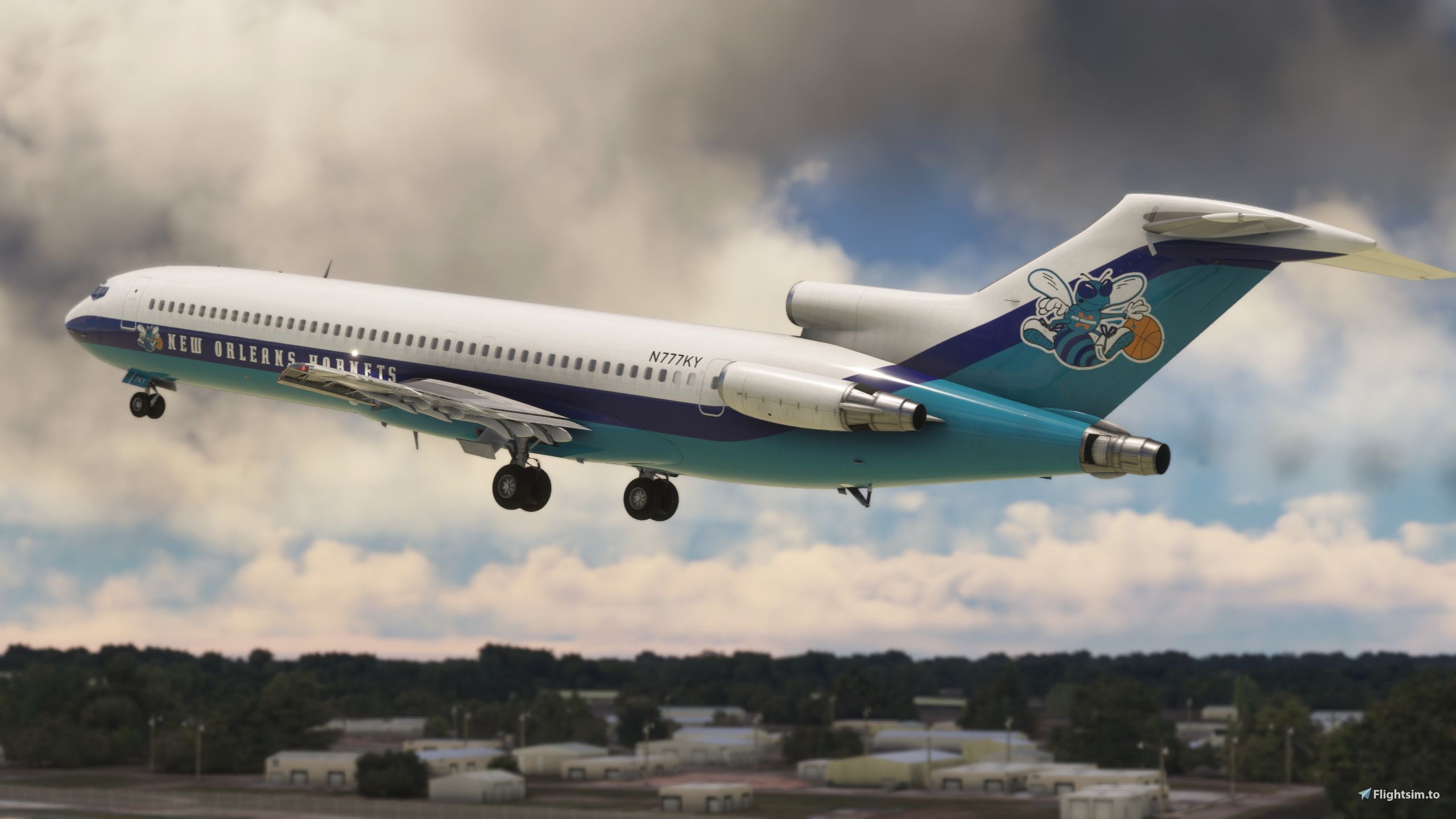 2560x1440 N777KY (New Orleans Hornets) W Cabin. FSS 727 Passenger Liveries For MSFS