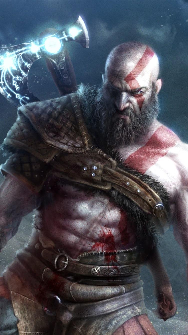 750x1334 iPhone God Of War Wallpaper 4k