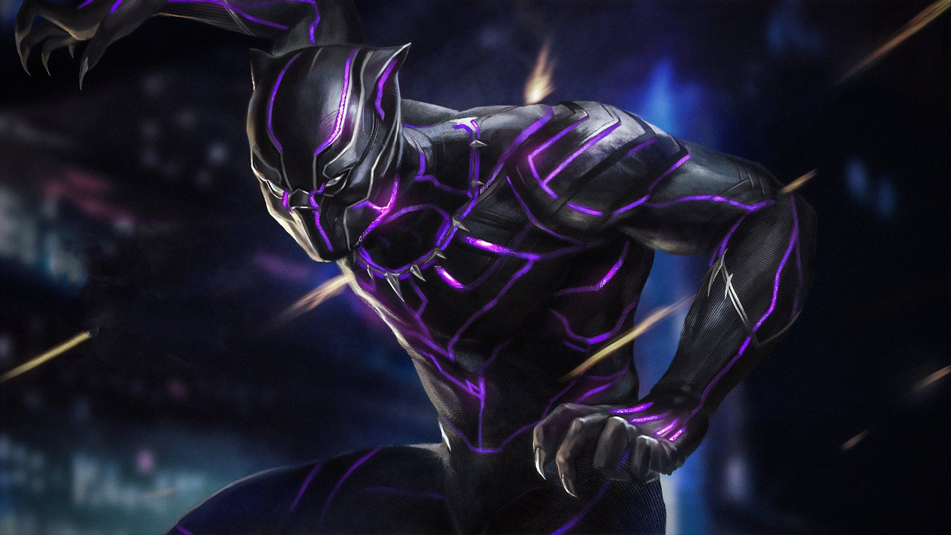 1920x1080 Black Panther 4K Ultra HD Comic Wallpaper's Vibrant Hero in Action by Juan Richard Felizx2160
