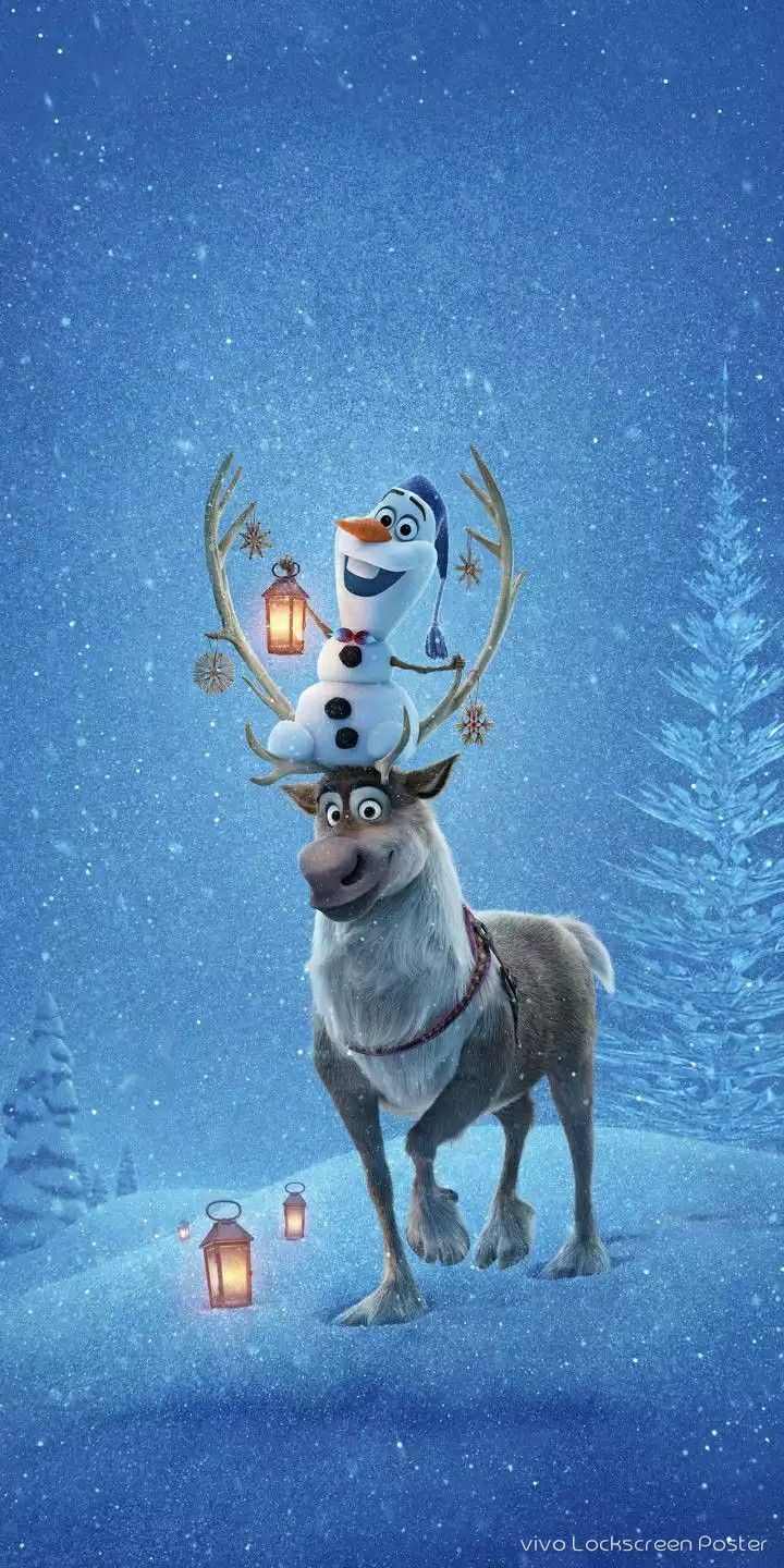 720x1440 Olaf and sven wallpaper. Christmas wallpaper frozen, The frozen, Disney wallpaper