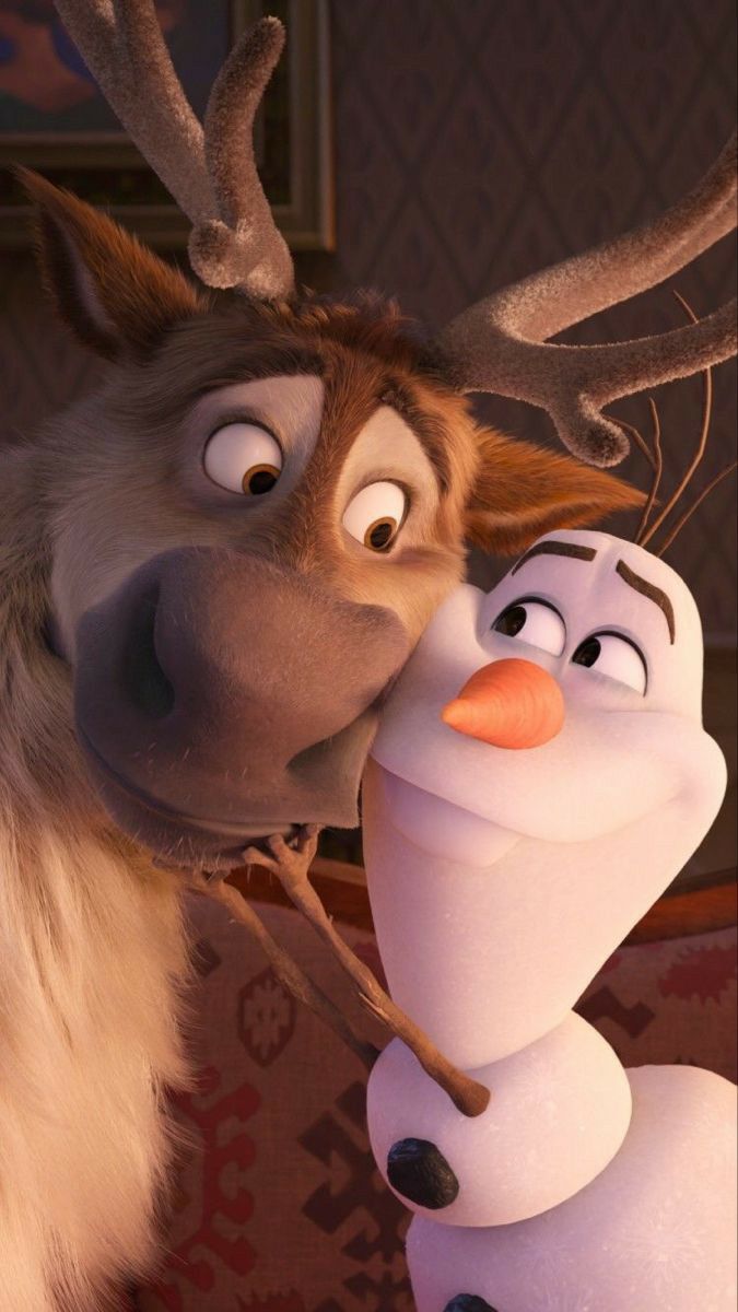 675x1200 Olaf And Sven Wallpaper