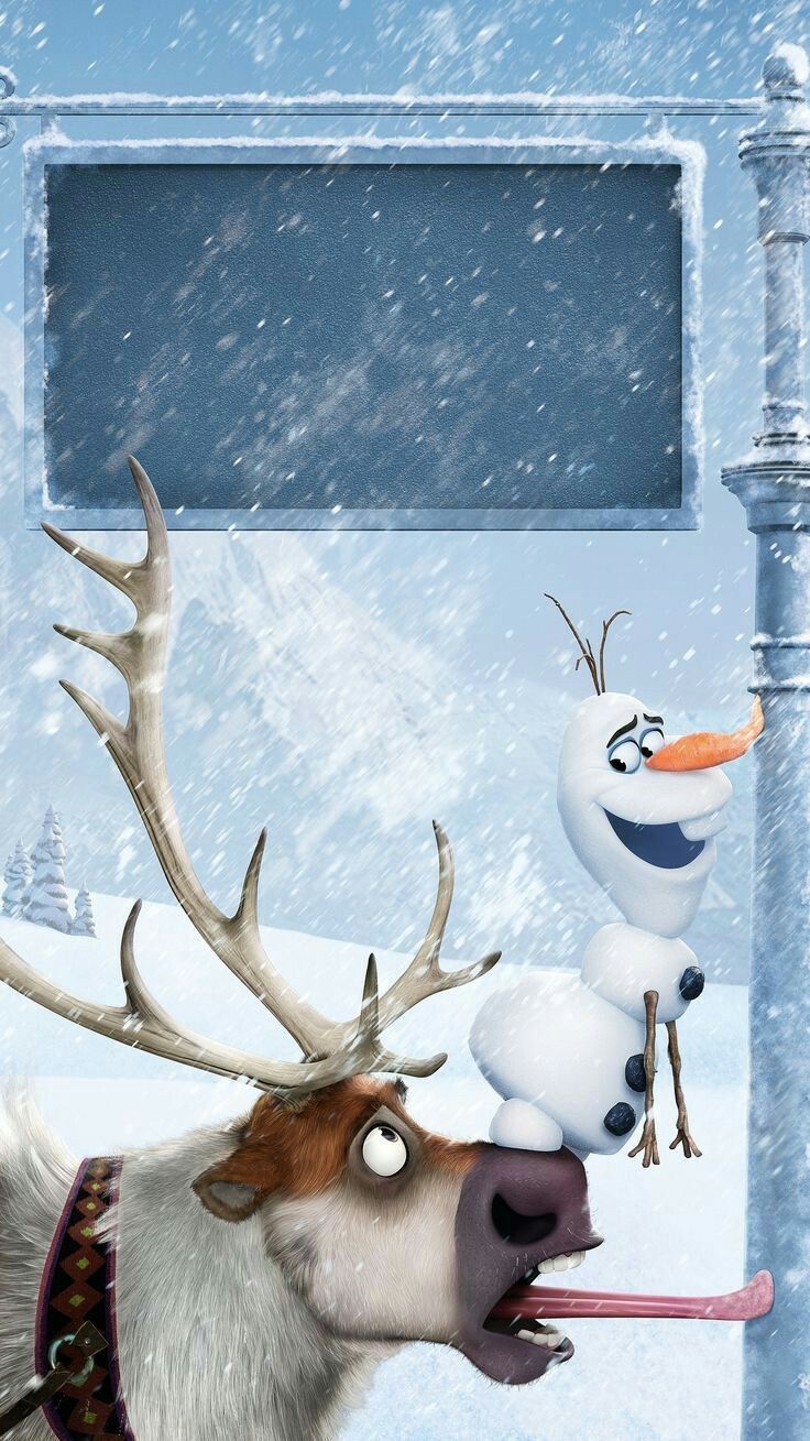 736x1309 Olaf and sven wallpaper. Christmas wallpaper frozen, Frozen disney, The frozen