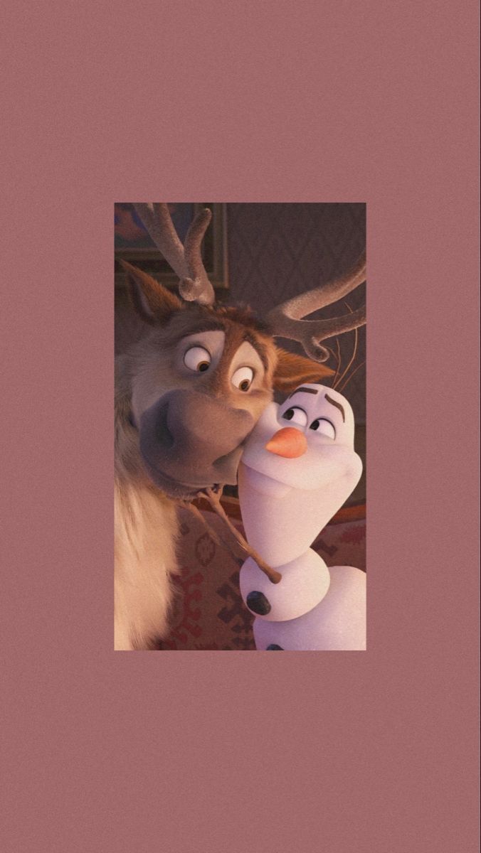 676x1200 Disney lockscreen. Olaf and Sven