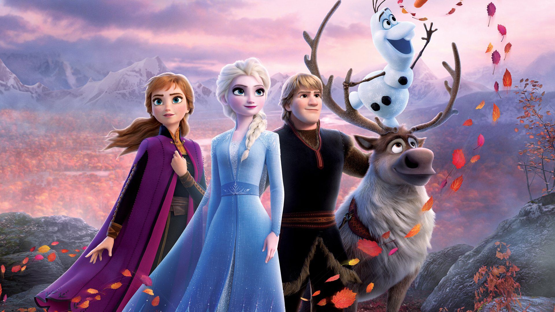 1920x1080 Frozen 2 Heroes: Elsa, Anna, Kristoff, Olaf & Sven in Stunning 4K UHD Wallpaperx2880