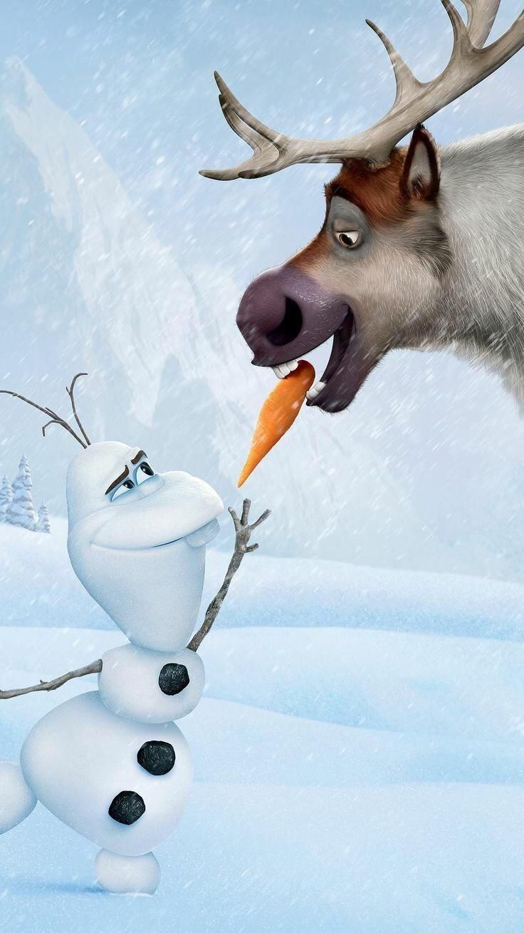 736x1309 Olaf and sven wallpaper. Christmas wallpaper frozen, Disney frozen, Disney phone wallpaper