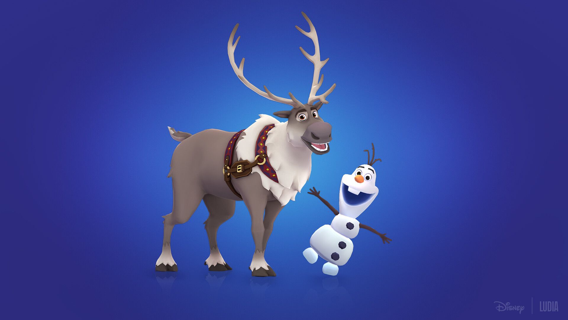 1920x1080 Caroline Marinier & Olaf. Disney Wonderful World