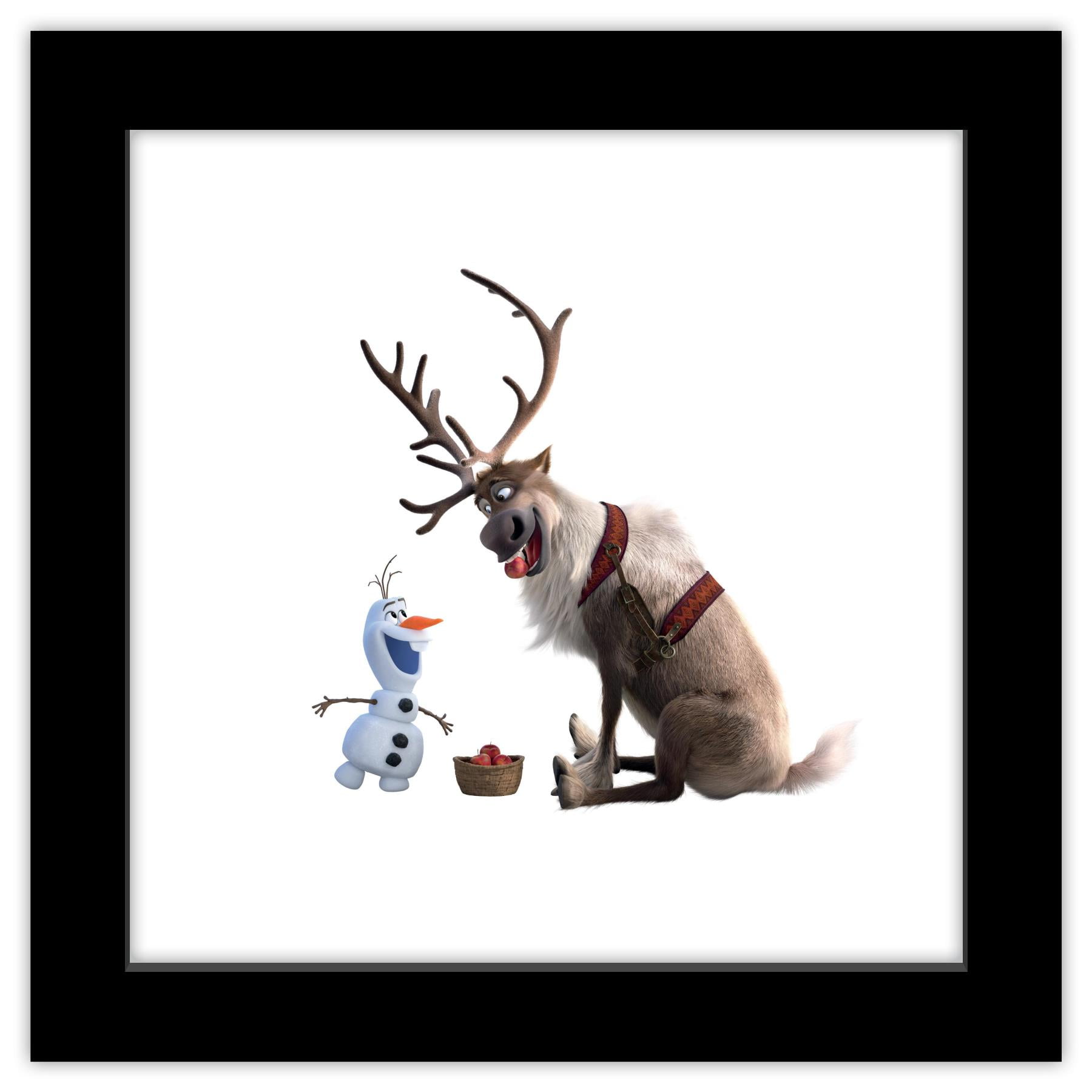 1800x1800 Gallery Pops Disney Frozen II and Sven Wall Art, Black Framed Version, 12 x 12