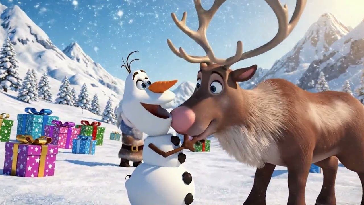 1280x720 Olaf & Sven Wish You a Merry Christmas